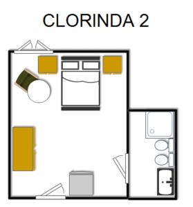 Půdorys ubytování Clorinda - Immobilevante