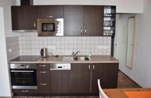 Kuchyň nebo kuchyňský kout v ubytování Apartmán Vanessa