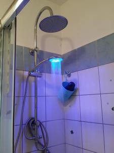 a shower with a shower head in a bathroom at B&B Casa Valeria in Catania