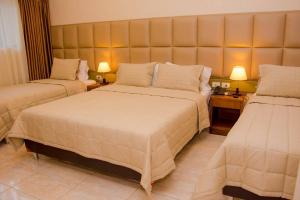 Katil atau katil-katil dalam bilik di Hotel Hohenau