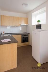 Dapur atau dapur kecil di Apartmány Jindřichův Hradec