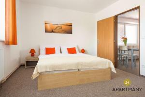 Katil atau katil-katil dalam bilik di Apartmány Jindřichův Hradec