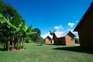 Riviera Garden في أنتاناناريفو: منزلان في ساحة مع أشجار النخيل