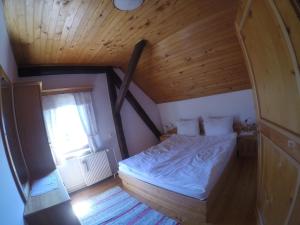 Ένα ή περισσότερα κρεβάτια σε δωμάτιο στο Apartmaji Pr Potovcnk