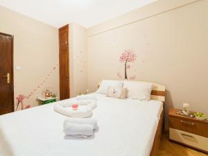 Postel nebo postele na pokoji v ubytování Holiday House Stari Volat