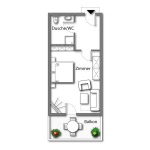 Půdorys ubytování Pension Krüner Stub´n