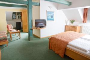 TV a/nebo společenská místnost v ubytování Guesthouse Avsenik