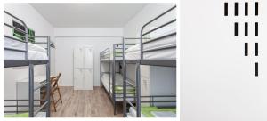 Poschodová posteľ alebo postele v izbe v ubytovaní Opera Hostel