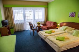Voodi või voodid majutusasutuse Hotel Centrum Harrachov toas