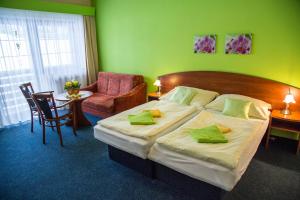 Voodi või voodid majutusasutuse Hotel Centrum Harrachov toas