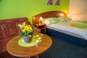 Voodi või voodid majutusasutuse Hotel Centrum Harrachov toas