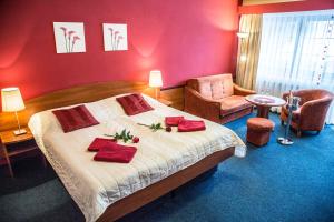 Voodi või voodid majutusasutuse Hotel Centrum Harrachov toas