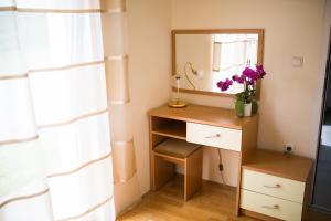 a dressing room with a desk and a mirror at Apartments Villa Majda in Matulji