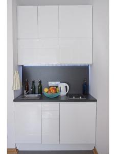Kuchyňa alebo kuchynka v ubytovaní Nowolipie Warsaw Apartment