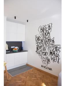 Kuchyň nebo kuchyňský kout v ubytování Nowolipie Warsaw Apartment