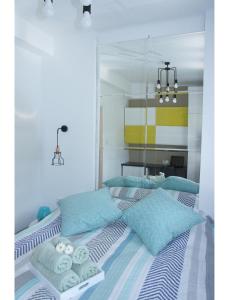 Posteľ alebo postele v izbe v ubytovaní Nowolipie Warsaw Apartment