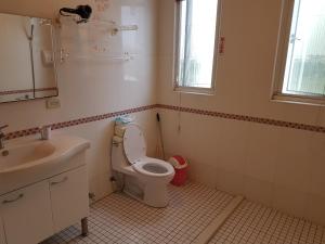 a bathroom with a toilet and a sink at Emaly Homestay in Taitung City +55 photos