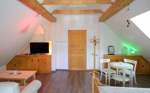 Televiisor ja/või meelelahutuskeskus majutusasutuses Rustic House 13