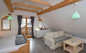 Postel nebo postele na pokoji v ubytování Rustic House 13