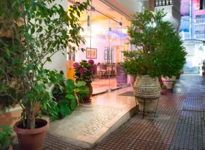 Vonkajšia záhrada v ubytovaní Hotel Ilion