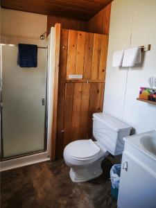 Koupelna v ubytování Ruth Lake Lodge Resort