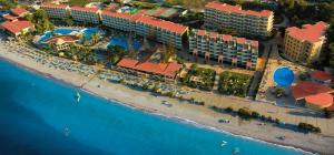 an aerial view of a resort near the water at Sunshine Rhodes in Ialysos