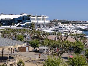 un puerto deportivo con muchos barcos en un puerto en Citilet Louis Blanc 1,2,3 - Three gorgeous, open-plan apartments, en Cannes