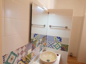 Koupelna v ubytování B&B Verdearancio