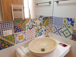 Koupelna v ubytování B&B Verdearancio