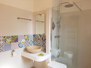 Koupelna v ubytování B&B Verdearancio