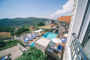 a view of a resort with a swimming pool at Apartments Horizont in Budva