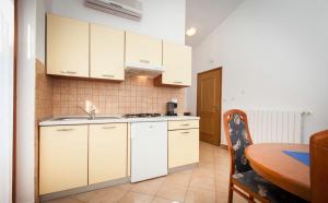 Kuchyň nebo kuchyňský kout v ubytování Apartments Hrvatin