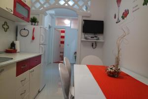 Kuchyň nebo kuchyňský kout v ubytování Apartments Jadranka