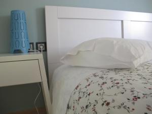 A bed or beds in a room at Athenian apartment with garden, near metro station Chalandri Nu 3