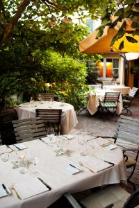 Zahrada ubytování Auberge Saint Laurent