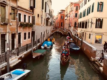 Pink House in Venice city center