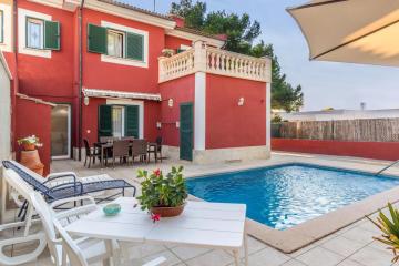 3 bedrooms villa at Llucmajor 500 m away from the beach with sea view private pool and furnished terrace