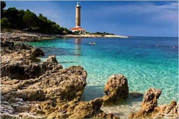 Studio apartment in Veli Rat with sea view, balcony, washing machine 882-1