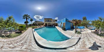 River-side villa Corfu town with pool