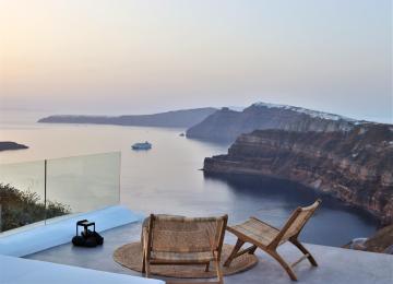 3 bedrooms villa with sea view private pool and jacuzzi at Megalochori 5 km away from the beach
