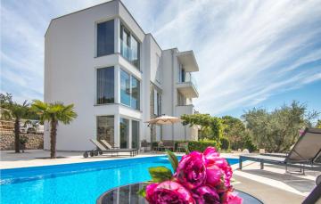 Amazing home in Krk with 8 Bedrooms, WiFi and Heated swimming pool