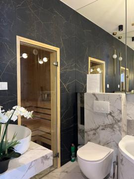 Family & Business Sauna Tężnia Apartments No17 Leśny nad Zalewem z Tarasem i Garażem oraz możliwością wyżywienia - Exclusive New!