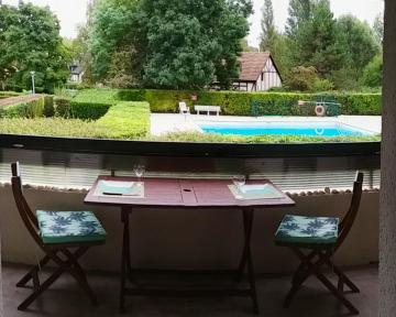 Appartement d'une chambre avec piscine partagee et balcon amenage a Cabourg a 3 km de la plagea