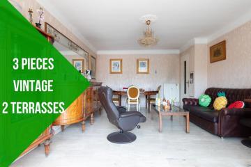 Cannes vintage style appart 72m2 Vintage 6 pers 2 terrasses Park