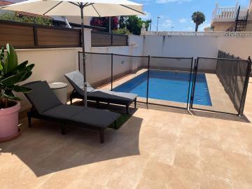 3 bedrooms house with sea view private pool and furnished terrace at Mil Palmeras 1 km away from the beach