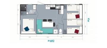 Mobil home - 3 ch - Clim - Terrasse