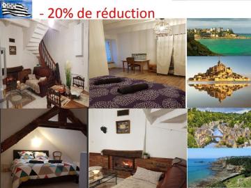 Maison chaleureuse proche Dinan, Dinard, St Malo