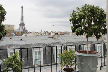 20m - terrace and view of the Eiffel Tower