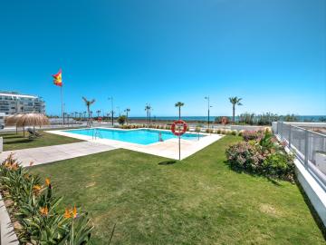 New beach front apartment with large balcony