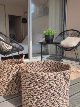 LE 3 appartement avec jardin 100m de la plage vue mer